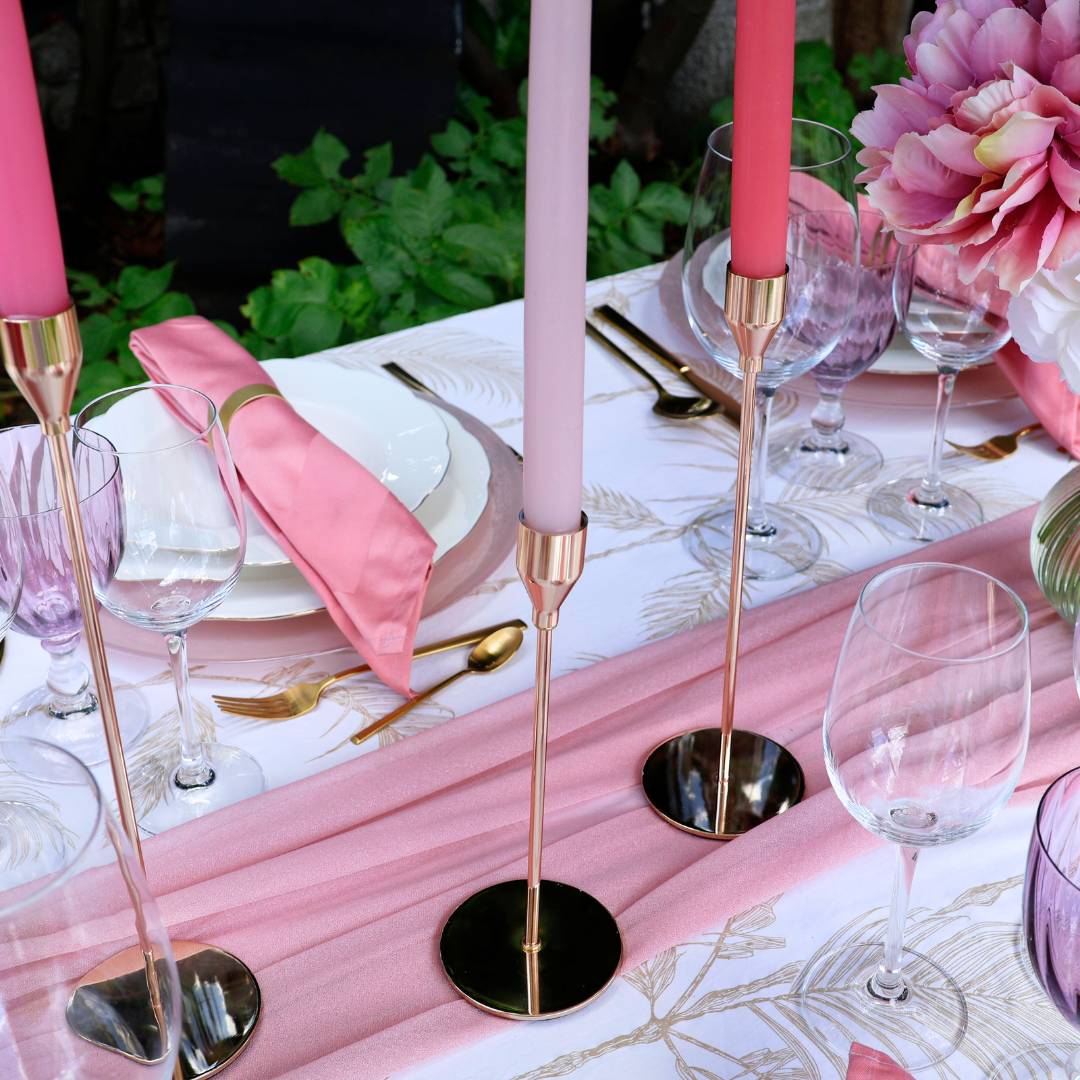 Kerzenhalter Modern Gold 3er Set mieten. Lasate - dein Event- / Geschirrverleih in Berlin und Brandenburg