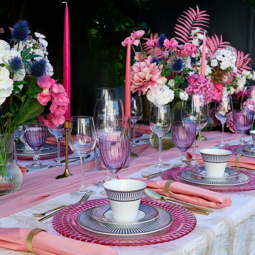 Platzteller Glas Rosa Gemustert Villeroy Boch – Bild 3