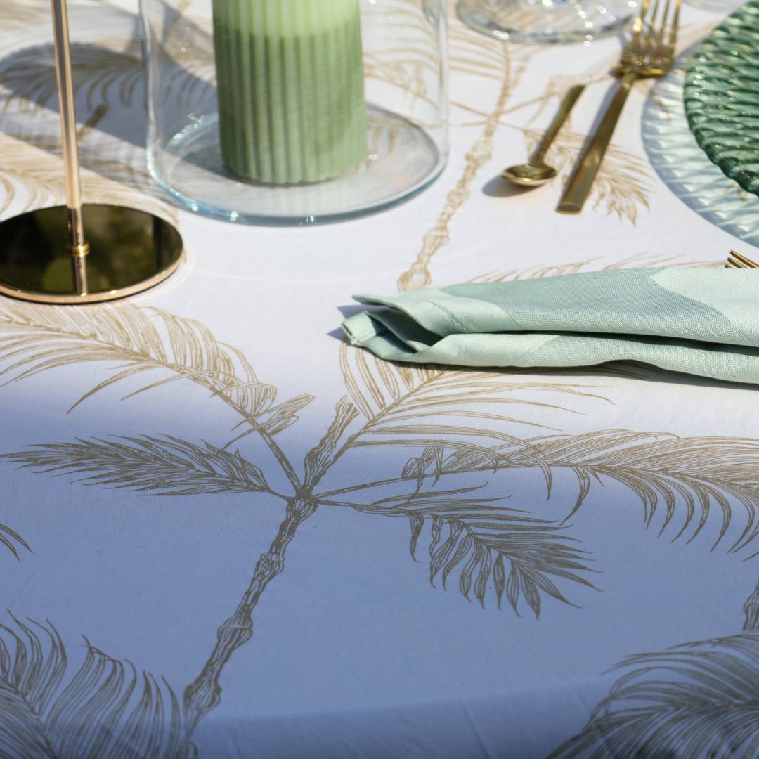 Tischwäsche mieten Berlin Hochzeit, Firmenfeier, Geburtstag - Tischwäscheverleih - Lasate -Tischdecke creme mieten