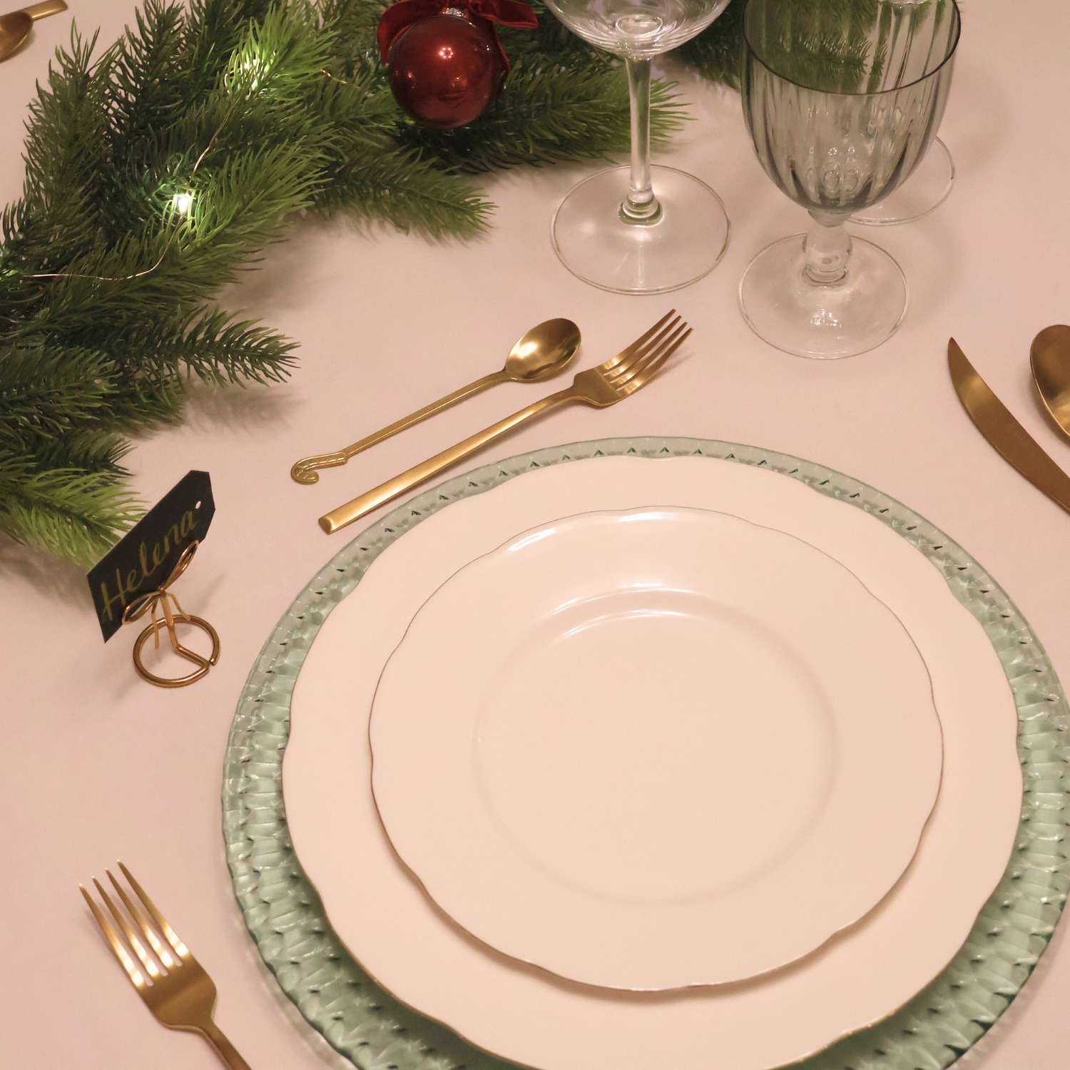 Besteck mieten Berlin Hochzeit, Firmenfeier, Weihnachtsfeier - Eventdekoverleih - Lasate -Weihnachtslöffel Gold Matt mieten